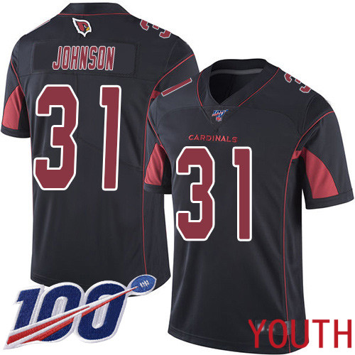Arizona Cardinals Limited Black Youth David Johnson Jersey NFL Football #31 100th Season Rush Vapor Untouchable->youth nfl jersey->Youth Jersey